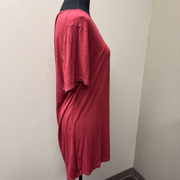 Crazy Train Burgundy V Neck Tunic Tribal Pocket Top XL Boho Fall - Picture 6 of 9